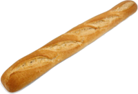 transparent, stretched image of a baguette